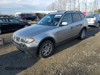 2005 BMW X3 2.5i with VIN WBXPA73495WC47160, listed as a Copart auction lot 83626354 with 158,235 mi miles and Clean Title. Bid and sale history available at carsss.com. Image 1.