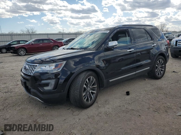 2016 Ford Explorer Platinum with VIN 1FM5K8HT2GGA64843, listed as a Copart auction lot 50070525 with 133,573 mi miles and Salvage Title. Bid and sale history available at DreamBid. Image 1.