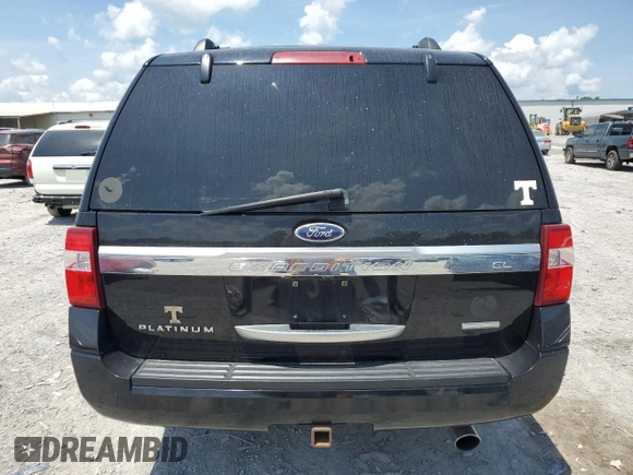 2016 Ford Expedition Max Platinum with VIN 1FMJK1MT7GEF21993, listed as a Copart auction lot 54780575 with 136,333 mi miles and Salvage title. Bid and sale history available at DreamBid. Image 6.