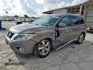 2014 Nissan Pathfinder SL with VIN 5N1AR2MN4EC612375, listed as a Copart auction lot 61652485 with 127,039 mi miles and Salvage title. Bid and sale history available at DreamBid. Image 1.