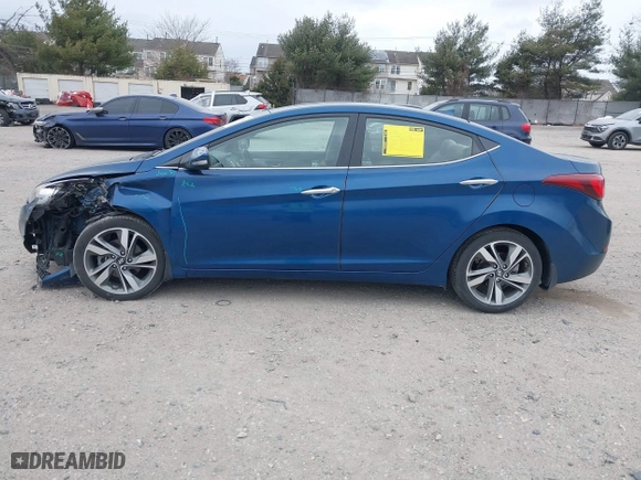 2014 Hyundai Elantra SE with VIN KMHDH4AEXEU039606, listed as a IAAI auction lot 41726852 with 43,717 mi miles. Bid and sale history available at carsss.com. Image 14.