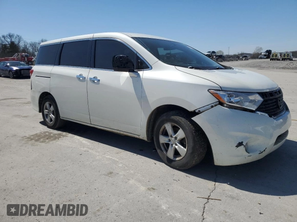 2014 Nissan Quest S with VIN JN8AE2KP0E9105740, listed as a Copart auction lot 50235265 with 0 mi miles and Salvage Title. Bid and sale history available at carsss.com. Image 4.