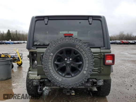 2021 Jeep Wrangler Sport S with VIN 1C4HJXAG3MW617318, listed as a Copart auction lot 85673324 with 66,450 mi miles and Salvage Title. Bid and sale history available at DreamBid. Image 6.