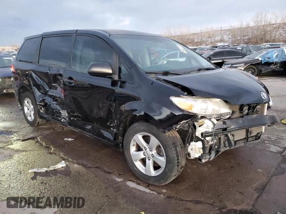 2014 Toyota Sienna L with VIN 5TDZK3DC1ES486586, listed as a Copart auction lot 84680574 with 122,332 mi miles and Salvage Title. Bid and sale history available at carsss.com. Image 4.