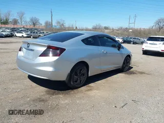 2013 Honda Civic Cpe LX with VIN 2HGFG3B5XDH529877, listed as a IAAI auction lot 41857263 with 1 mi miles. Bid and sale history available at carsss.com. Image 4.