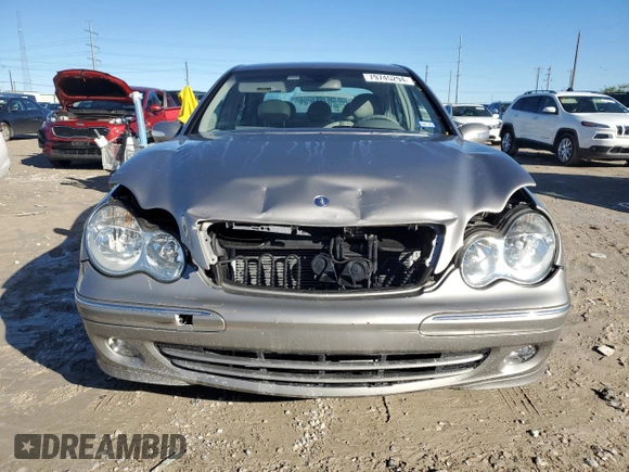 2005 Mercedes-Benz C 320 with VIN WDBRF64J45F598415, listed as a Copart auction lot 79745294 with 45,177 mi miles and Salvage Title. Bid and sale history available at DreamBid. Image 5.