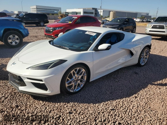 2024 Chevrolet Corvette 3LT with VIN 1G1YC2D43R5120886, listed as a Copart auction lot 79566054 with 5,322 mi miles and Salvage Title. Bid and sale history available at carsss.com. Image 1.