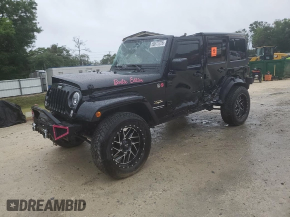 2014 Jeep Wrangler Unlimited Sahara z VIN 1C4HJWEG4EL305998, wystawiony jako Copart lot #56377275 z przebiegiem 60 597 mil mil oraz Szkoda całkowita • Salvage title. Historia ofert i sprzedaży dostępna na DreamBid. Obrazek 1.