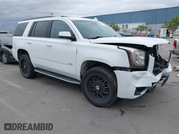 2019 GMC Yukon SLT with VIN 1GKS2BKC3KR160060, listed as a IAAI auction lot 42042122 with 124,733 mi miles. Bid and sale history available at carsss.com. Image 1.