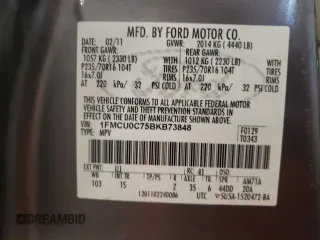 2011 Ford Escape XLS with VIN 1FMCU0C75BKB73848, listed as a Copart auction lot 55879105 with Not provided miles and Non repairable. Bid and sale history available at DreamBid. Image 13.