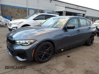2022 BMW 3 Series M340i xDrive with VIN 3MW5U9J0XN8C56184, listed as a Copart auction lot 85974534 with 35,687 mi miles and Salvage Title. Bid and sale history available at carsss.com. Image 1.