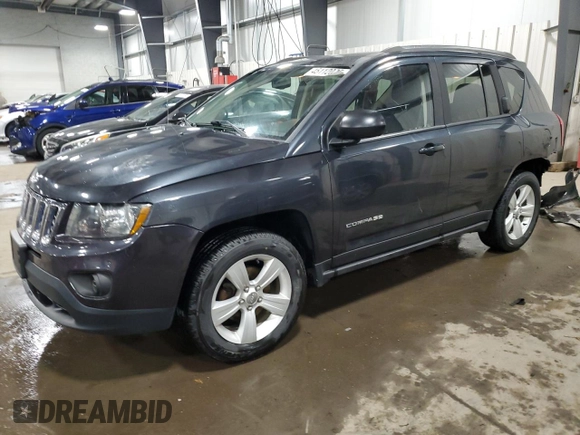 2014 Jeep Compass Sport with VIN 1C4NJDBB3ED793061, listed as a Copart auction lot 45112075 with 146,113 mi miles and Salvage Title. Bid and sale history available at carsss.com. Image 1.