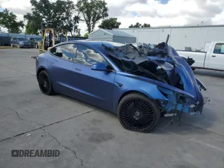 2023 Tesla Model 3 with VIN 5YJ3E1EA8PF626090, listed as a Copart auction lot 56892915 with Not provided miles and Salvage title. Bid and sale history available at DreamBid. Image 4.