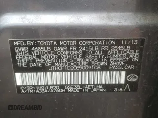 2014 Lexus IS 250 z VIN JTHCF1D20E5009108, wystawiony jako Copart lot #58121994 z przebiegiem 78 346 mil mil oraz Czysty tytuł • Clean title. Historia ofert i sprzedaży dostępna na DreamBid. Obrazek 12.