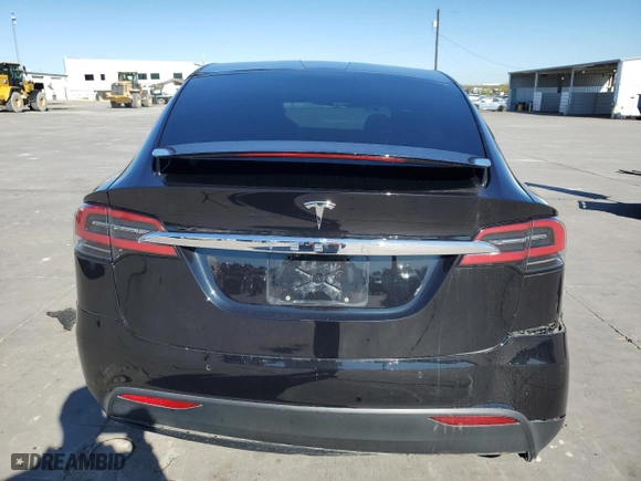 2017 Tesla Model X P100D with VIN 5YJXCBE4XHF077355, listed as a Copart auction lot 81426364 with NaN miles and Salvage Title. Bid and sale history available at carsss.com. Image 6.
