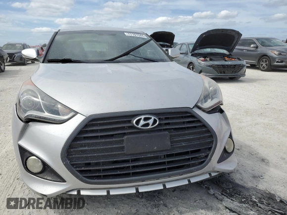 2016 Hyundai Veloster Turbo with VIN KMHTC6AEXGU255318, listed as a Copart auction lot 77101544 with 0 mi miles and Salvage Title. Bid and sale history available at carsss.com. Image 5.