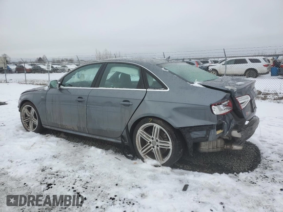 2013 Audi S4 Prestige with VIN WAUKGAFL1DA050754, listed as a Copart auction lot 45048155 with 82,012 mi miles and Salvage Title. Bid and sale history available at DreamBid. Image 2.
