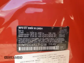 2020 BMW X3 M Competition with VIN 5YMTS0C07LLT10238, listed as a Copart auction lot 41764095 with 0 mi miles and Salvage Title. Bid and sale history available at carsss.com. Image 12.