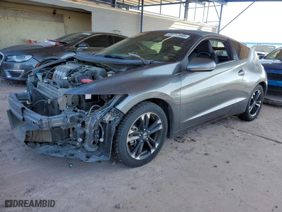 2015 Honda CR-Z EX with VIN JHMZF1D69FS000522, listed as a Copart auction lot 43212845 with 104,808 mi miles and Salvage Title. Bid and sale history available at carsss.com. Image 1.