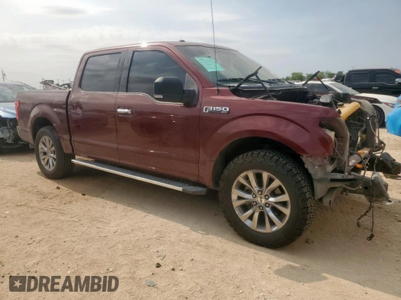2017 Ford F-150 XL with VIN 1FTEW1EF4HKC17557, listed as a Copart auction lot 57494955 with 182,169 mi miles and Salvage title. Bid and sale history available at DreamBid. Image 4.