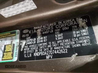 2013 Kia Sportage LX with VIN KNDPB3A27D7442622, listed as a Copart auction lot 63309075 with 134,266 mi miles and Salvage title. Bid and sale history available at DreamBid. Image 13.
