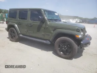 2021 Jeep Wrangler Unlimited Sahara Altitude z VIN 1C4HJXEN8MW794195, wystawiony jako Copart lot #61269515 z przebiegiem 28 118 mil mil oraz Szkoda całkowita • Salvage title. Historia ofert i sprzedaży dostępna na DreamBid. Obrazek 4.