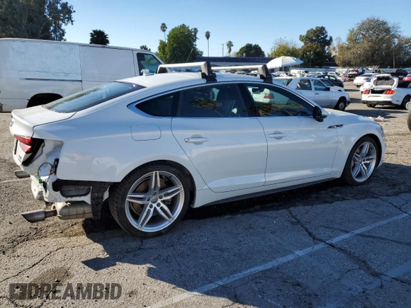 2018 Audi A5 Sportback Premium Plus with VIN WAUENCF5XJA067760, listed as a Copart auction lot 37742704 with 37,419 mi miles. Bid and sale history available at carsss.com. Image 3.