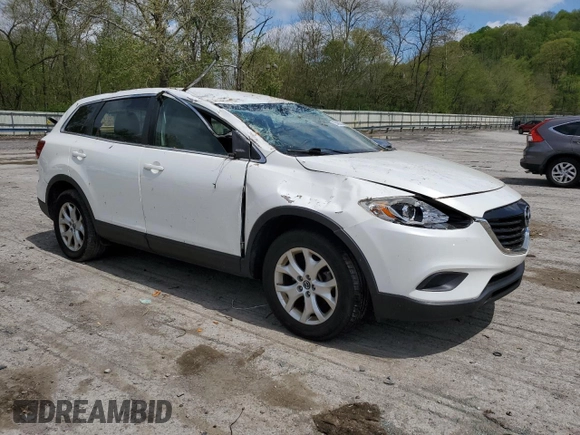 2013 Mazda CX-9 Sport with VIN JM3TB3BV2D0418025, listed as a Copart auction lot 55466635 with 91,402 mi miles and Salvage title. Bid and sale history available at DreamBid. Image 4.