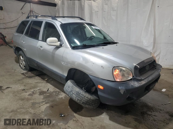 2004 Hyundai Santa Fe GLS with VIN KM8SC73D74U681615, listed as a Copart auction lot 76599554 with 163,530 mi miles and Salvage Title. Bid and sale history available at carsss.com. Image 4.