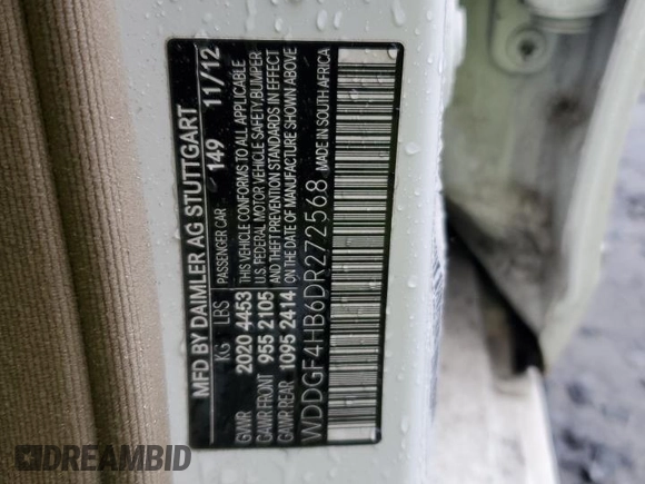 2013 Mercedes-Benz C 250 Sport with VIN WDDGF4HB6DR272568, listed as a Copart auction lot 80658394 with 131,457 mi miles and Salvage Title. Bid and sale history available at DreamBid. Image 12.