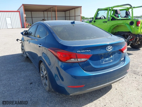 2014 Hyundai Elantra SE with VIN KMHDH4AEXEU122503, listed as a IAAI auction lot 42023525 with 1 mi miles. Bid and sale history available at carsss.com. Image 3.