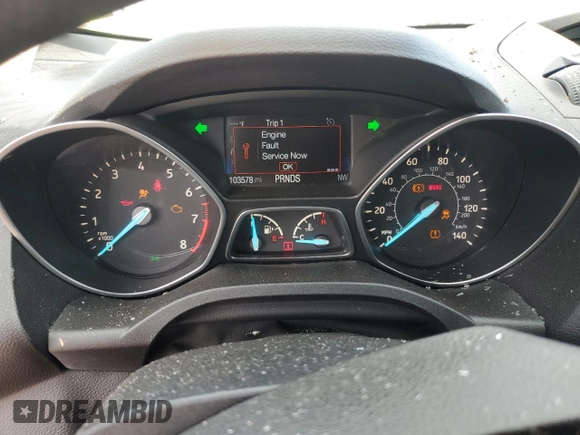 2017 Ford Escape S с VIN 1FMCU0F74HUE66164, выставлен на аукционе Copart как лот 54712135 с пробегом 103 578 миль миль и Списание • Salvage title. История ставок и продаж доступна на DreamBid. Изображение 9.