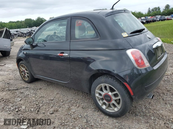 2012 FIAT 500 Pop with VIN 3C3CFFAR5CT382498, listed as a Copart auction lot 61175555 with 154,669 mi miles and Salvage title. Bid and sale history available at DreamBid. Image 2.