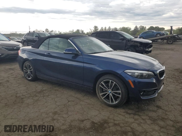 2019 BMW 2 Series 230i xDrive with VIN WBA2K1C55K7D46751, listed as a Copart auction lot 56093404 with 35,196 mi miles. Bid and sale history available at carsss.com. Image 4.