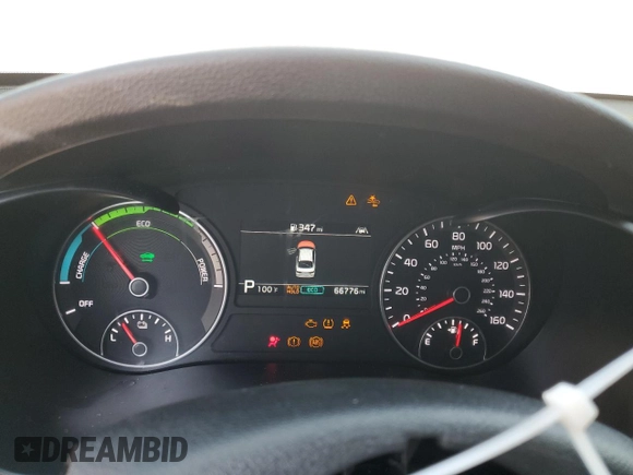 2020 Kia Optima Hybrid EX with VIN KNAGU4LE3L5041146, listed as a Copart auction lot 62423454 with 66,776 mi miles and Salvage Title. Bid and sale history available at carsss.com. Image 9.