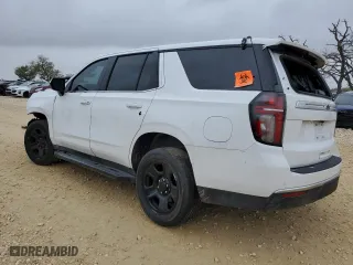 2023 Chevrolet Tahoe Commercial with VIN 1GNSCLED5PR350220, listed as a Copart auction lot 81706034 with 0 mi miles and Salvage Title. Bid and sale history available at carsss.com. Image 2.