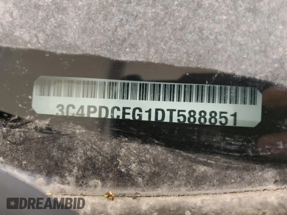 2013 Dodge Journey R/T with VIN 3C4PDCEG1DT588851, listed as a Copart auction lot 53170775 with 204,457 mi miles and Clean title. Bid and sale history available at DreamBid. Image 13.