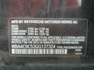 2016 BMW 4 Series 428i xDrive z VIN WBA4C9C53GG137324, wystawiony jako Copart lot #56795105 z przebiegiem 71 264 mil mil oraz Szkoda całkowita • Salvage title. Historia ofert i sprzedaży dostępna na DreamBid. Obrazek 12.