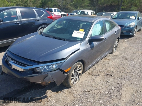 2017 Honda Civic Sedan EX with VIN 2HGFC2F76HH509729, listed as a IAAI auction lot 41773279 with 77,696 mi miles. Bid and sale history available at carsss.com. Image 2.