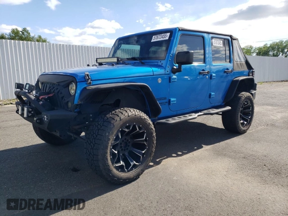 2016 Jeep Wrangler Unlimited Sport z VIN 1C4BJWDG3GL115622, wystawiony jako Copart lot #57872455 z przebiegiem 98 812 mil mil oraz Szkoda całkowita • Salvage title. Historia ofert i sprzedaży dostępna na DreamBid. Obrazek 1.