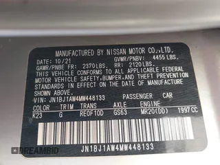2021 Nissan Rogue S z VIN JN1BJ1AW4MW448133, wystawiony jako IAAI lot #42286812 z przebiegiem 46 449 mil mil oraz . Historia ofert i sprzedaży dostępna na DreamBid. Obrazek 9.