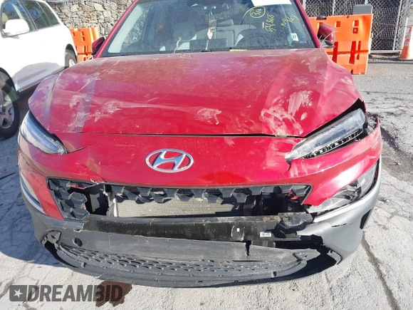 2022 Hyundai Kona SEL with VIN KM8K6CAB2NU890103, listed as a IAAI auction lot 41241709 with 54,868 mi miles. Bid and sale history available at carsss.com. Image 6.