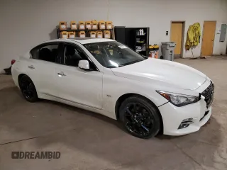2017 Infiniti Q50 Premium with VIN JN1CV7AR2HM681323, listed as a Copart auction lot 45665735 with 107,082 mi miles and Salvage Title. Bid and sale history available at carsss.com. Image 4.