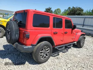 2024 Jeep Wrangler Sahara z VIN 1C4PJXEG6RW266773, wystawiony jako Copart lot #53257415 z przebiegiem 9 655 mil mil oraz Szkoda całkowita • Salvage title. Historia ofert i sprzedaży dostępna na DreamBid. Obrazek 3.