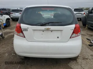 2007 Chevrolet Aveo LS with VIN KL1TD66657B722344, listed as a Copart auction lot 52046095 with 165,798 mi miles and Salvage title. Bid and sale history available at DreamBid. Image 6.