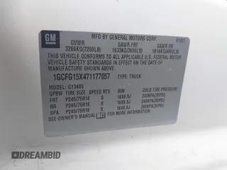 2007 Chevrolet Express Cargo with VIN 1GCFG15X471177057, listed as a IAAI auction lot 42634978 with 147,128 mi miles and . Bid and sale history available at DreamBid. Image 9.