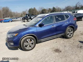 2017 Nissan Rogue SL with VIN JN8AT2MV9HW025196, listed as a Copart auction lot 43912005 with 120,507 mi miles and Salvage Title. Bid and sale history available at carsss.com. Image 1.