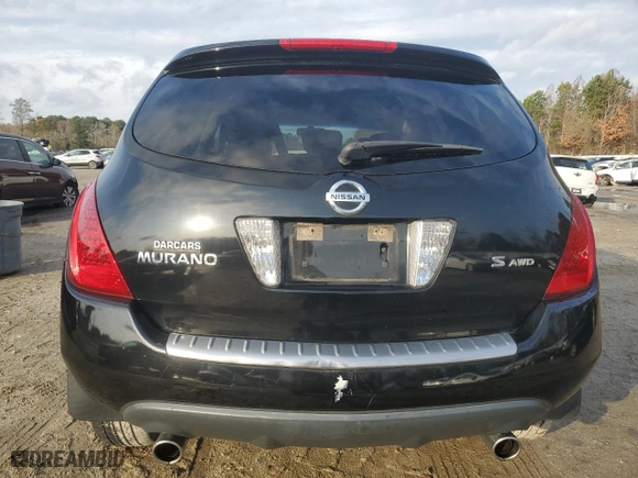 2006 Nissan Murano SE with VIN JN8AZ08W56W551862, listed as a Copart auction lot 84145144 with 76,829 mi miles and Clean Title. Bid and sale history available at carsss.com. Image 6.