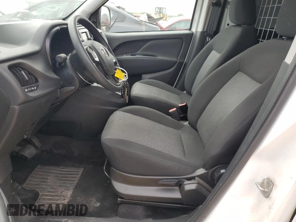 2022 Ram ProMaster City Cargo Tradesman with VIN ZFBHRFAB4N6Y48546, listed as a Copart auction lot 50493215 with 21,531 mi miles and Salvage title. Bid and sale history available at DreamBid. Image 7.