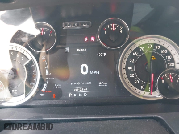 2018 Ram 1500 Big Horn with VIN 1C6RR7LT3JS349016, listed as a IAAI auction lot 39757175 with 91,710 mi miles. Bid and sale history available at carsss.com. Image 15.